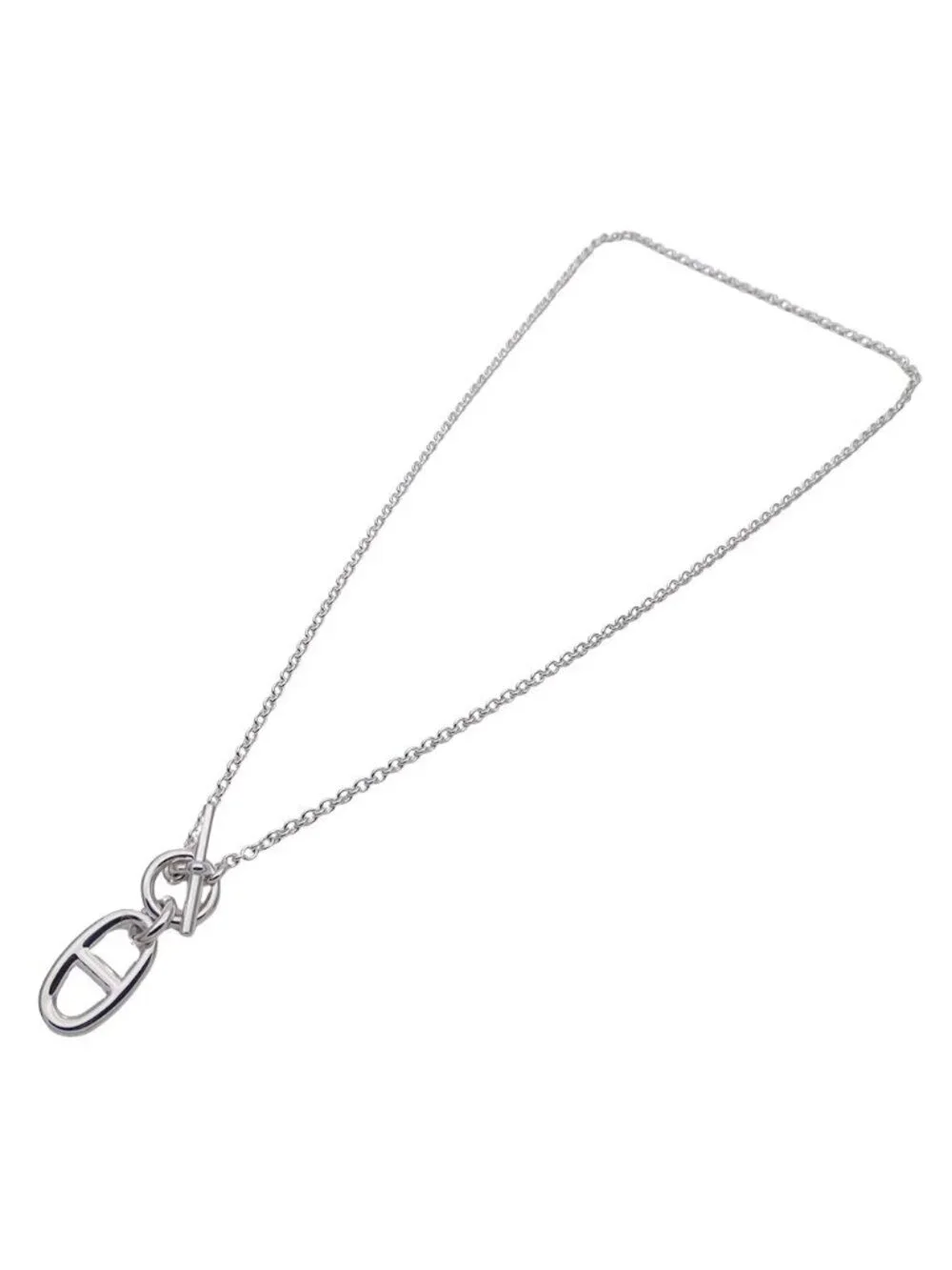 Hermes Necklace Chaine D'ancre Amulet Silver Polished